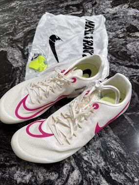 Nike Zoom Ja Fly 4 Track & Field Sprint Spikes Sail Pink DR2741-100 Mens Sz 13